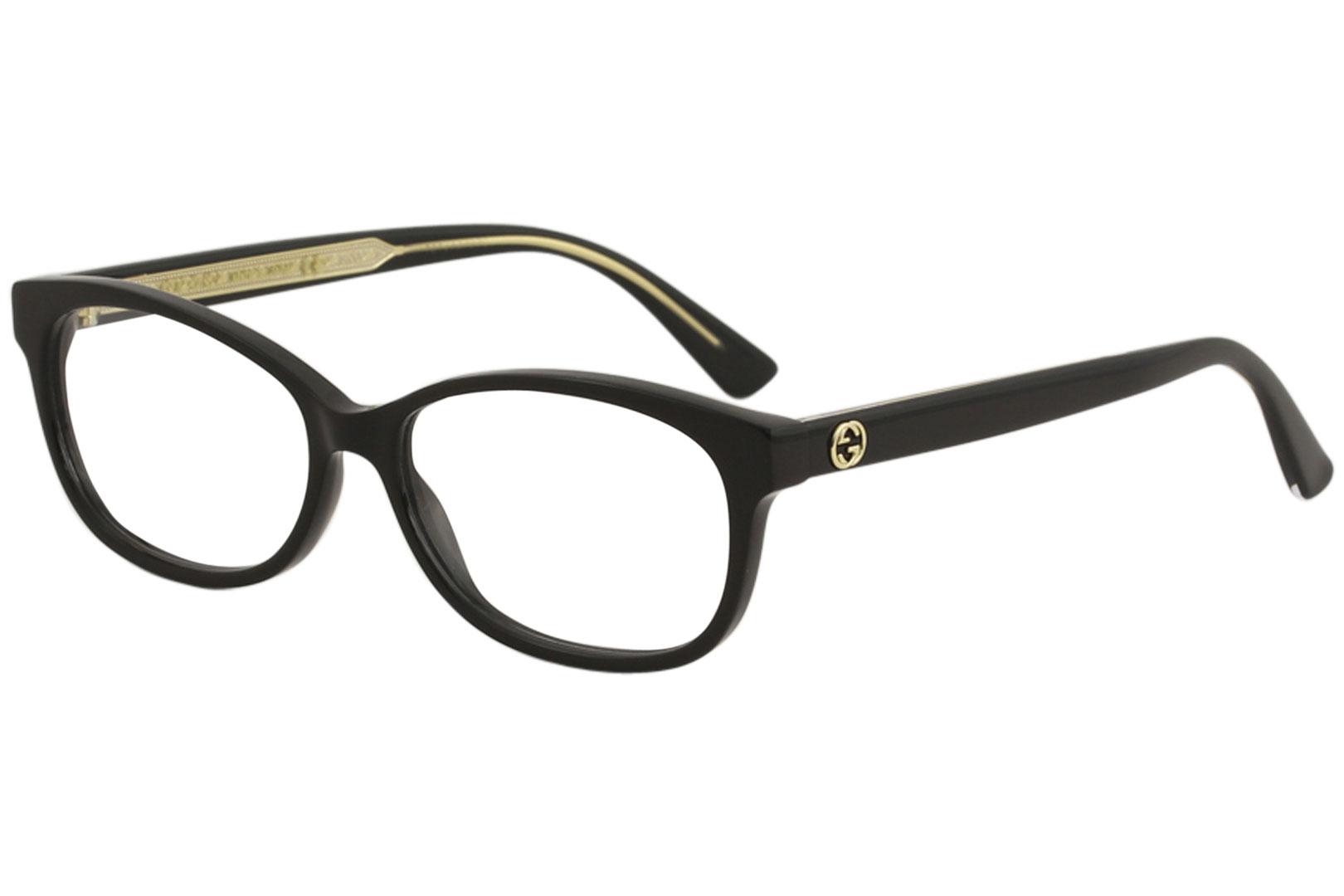 Gucci Women's Eyeglasses GG0309O GG/0309/O Full Rim Optical Frame - Black   001 - Lens 54 Bridge 15 Temple 140mm