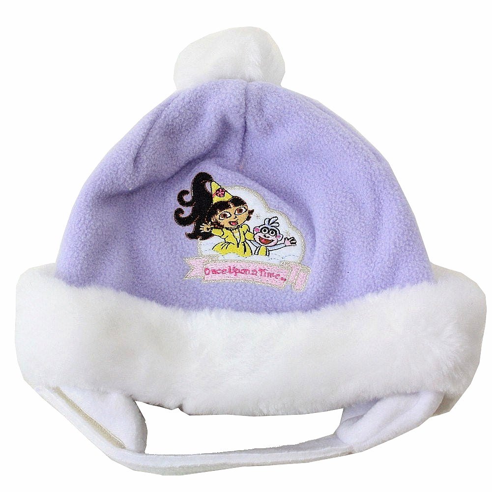 Girls Toddler  Hat & Mitten Set - Purple - 2 4T - Dora The Explorer Fairytale Adventure