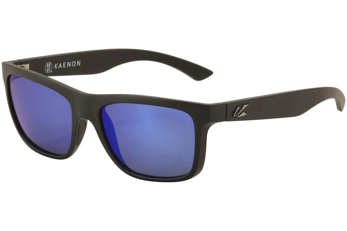 Kaenon Clarke 028 Polarized Fashion Sunglasses - Matte Black/SR 91 Blue Mirror   G12  - Lens 56 Bridge 19 Temple 139mm