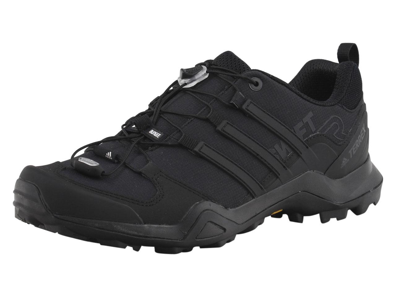 Adidas Men's Terrex Swift R2 Hiking Sneakers Shoes - Black/Black/Black - 8 D(M) US