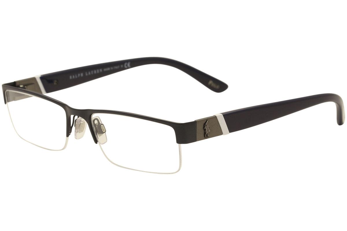Polo Ralph Lauren Men's Eyeglasses PH1117 PH/1117 Half Rim Optical Frame - Blue - Lens 54 Bridge 17 Temple 140mm