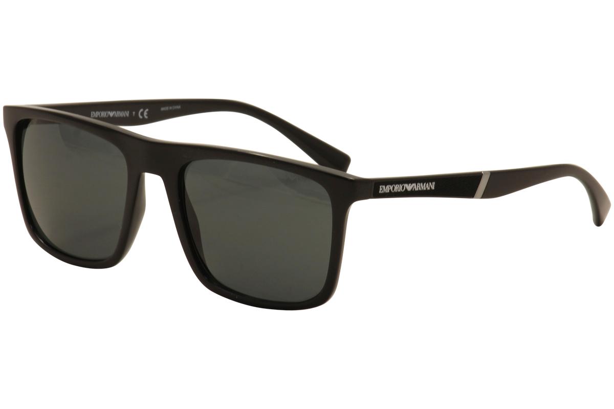 Emporio Armani Men's EA4097 EA/4097 Fashion Sunglasses - Black SilverGrey   5017/87 - Lens 56 Bridge 19 Temple 145mm