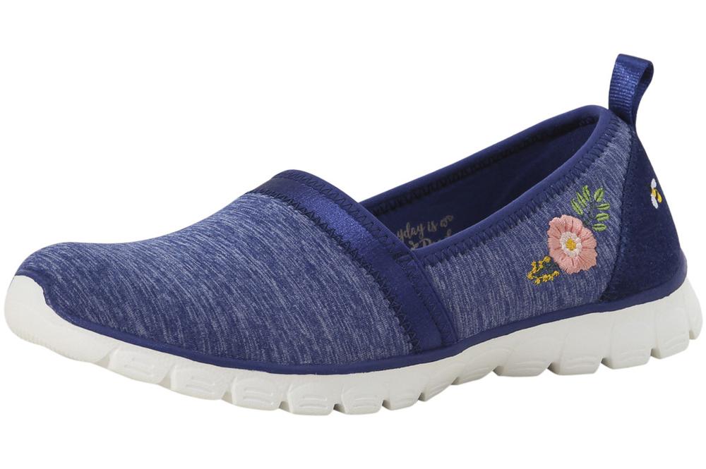 Skechers Women's EZ Flex 3.0 Sweet Garden Memory Foam Loafers Shoes - Blue - 6 B(M) US