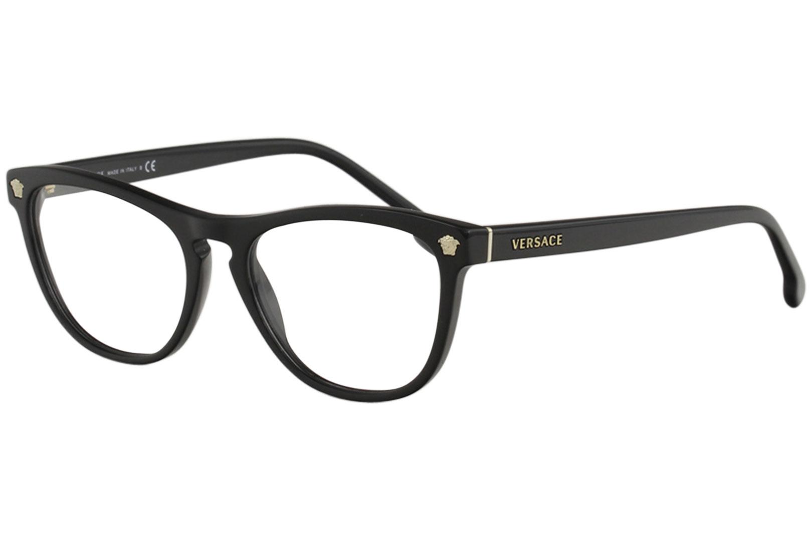 Versace Women's Eyeglasses VE3260 VE/3260 Full Rim Optical Frame - Black   GB1 - Lens 53 Bridge 17 Temple 140mm