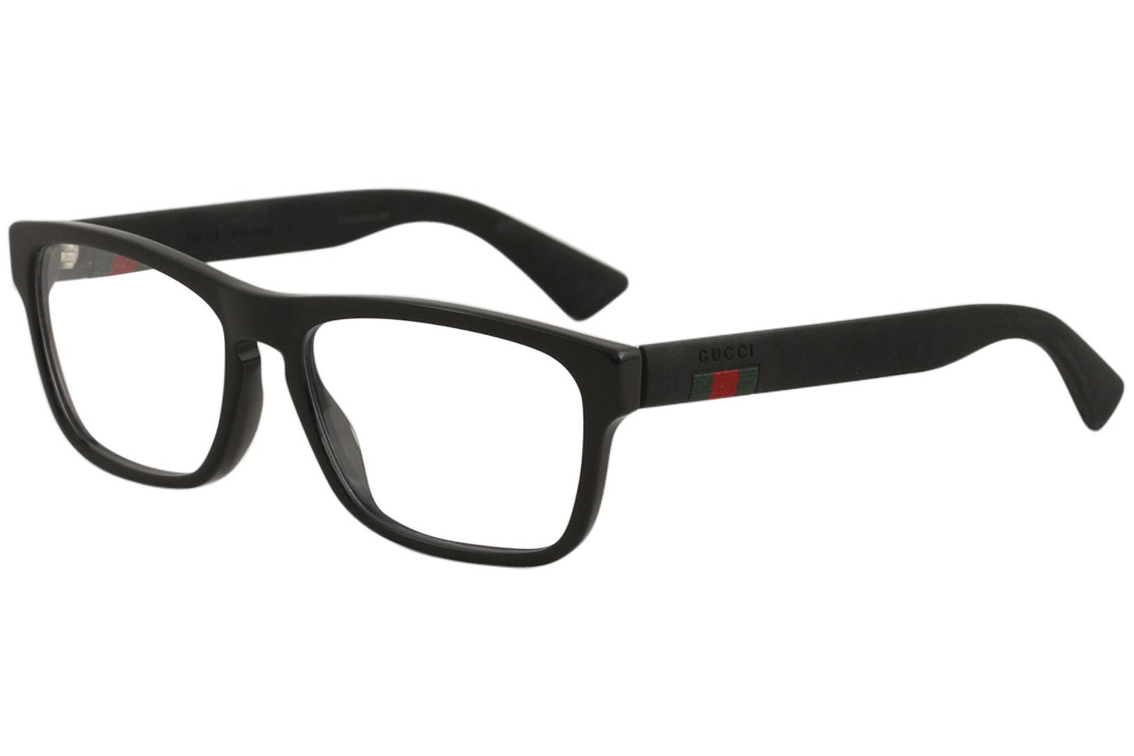 Gucci Men's Eyeglasses GG0174O GG/0174/O Full Rim Optical Frame - Black   005 - Lens 56 Bridge 17 Temple 145mm