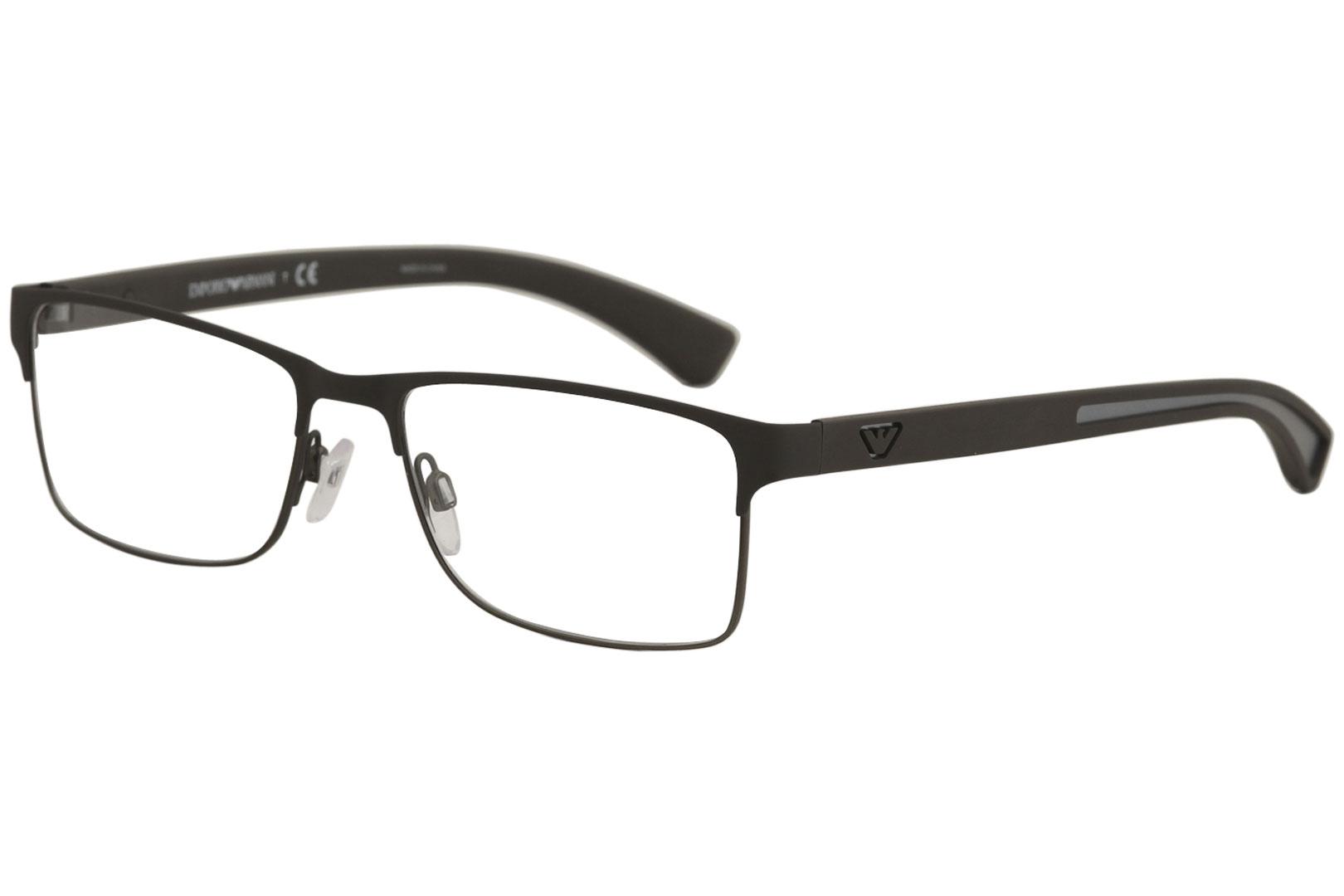 Emporio Armani Men's Eyeglasses EA1047 EA/1047 Full Rim Optical Frame - Black - Lens 53 Bridge 17 B 33.8 ED 57.2 Temple 140mm