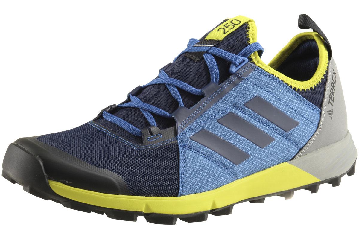 Adidas Men's Terrex Agravic Speed Trail Running Sneakers Shoes - Collegiate Navy/Core Blue/Unity Lime - 8 D(M) US