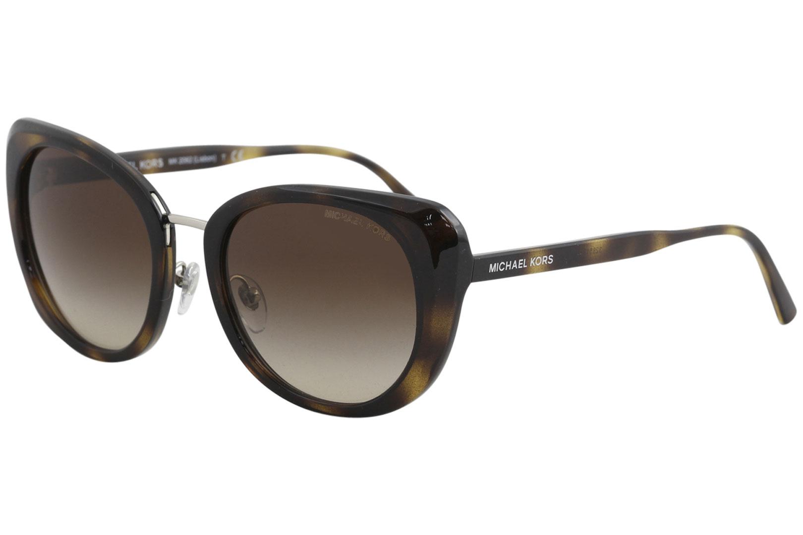 Michael Kors Women's Libson MK2062 MK/2062 Fashion Round Sunglasses - Dark Tortoise/Brown Gradient   328513 - Lens 52 Bridge 20 Temple 140mm -  Lisbon