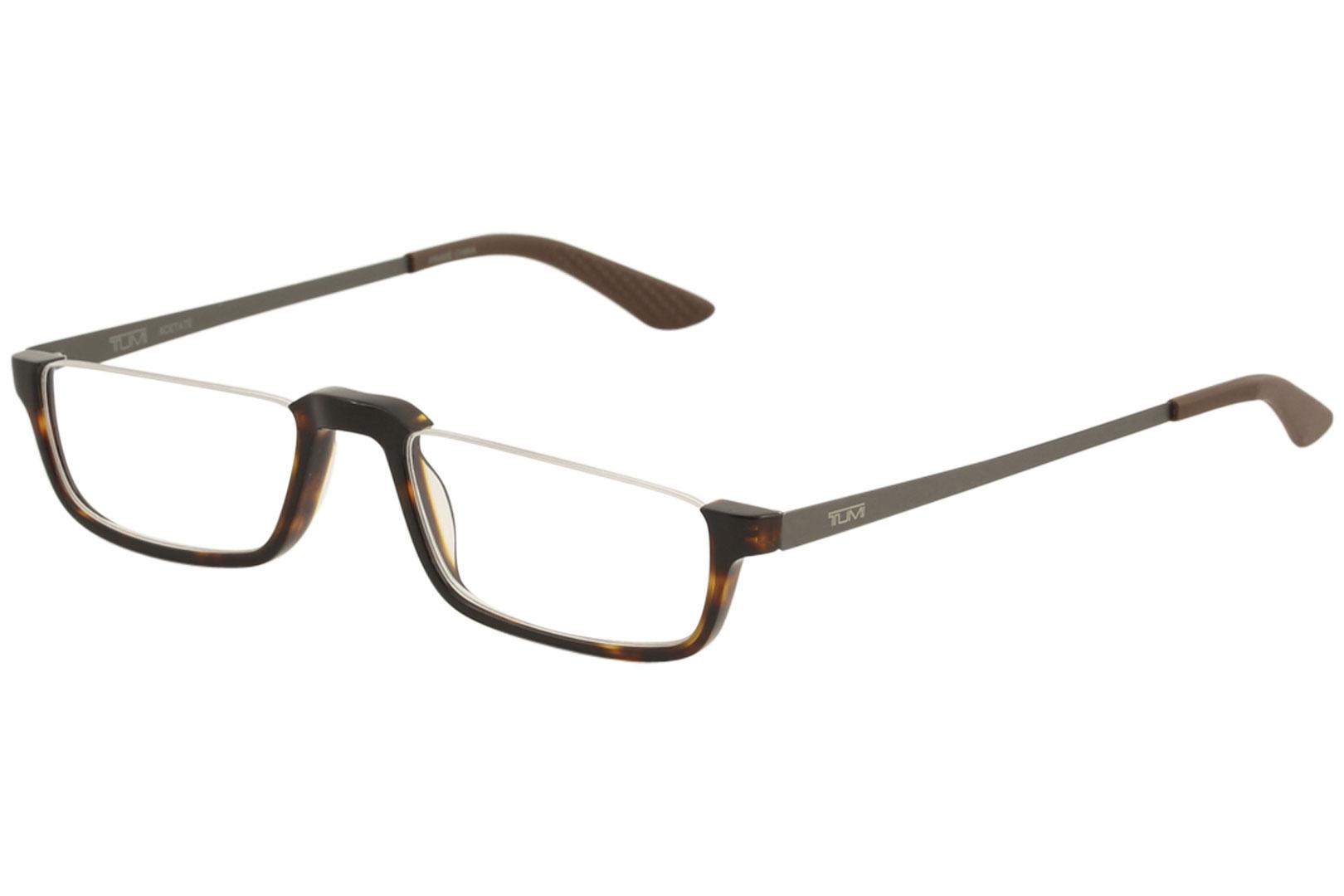 Tumi Desmond Eyeglasses Half Rim Reading Glasses 